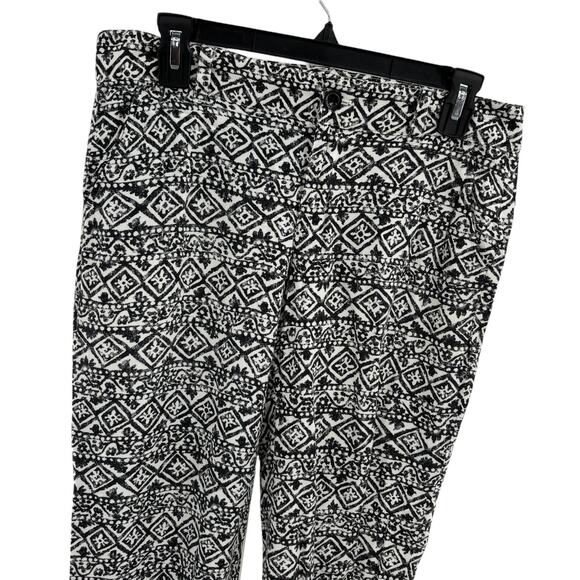Lauren Ralph Lauren White Floral Black Patterned Tie Ankle Pants - Picture 3 of 9